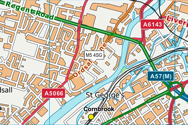 M5 4SG map - OS VectorMap District (Ordnance Survey)