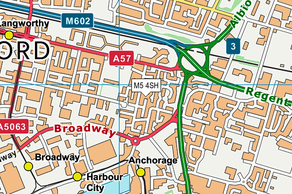 M5 4SH map - OS VectorMap District (Ordnance Survey)