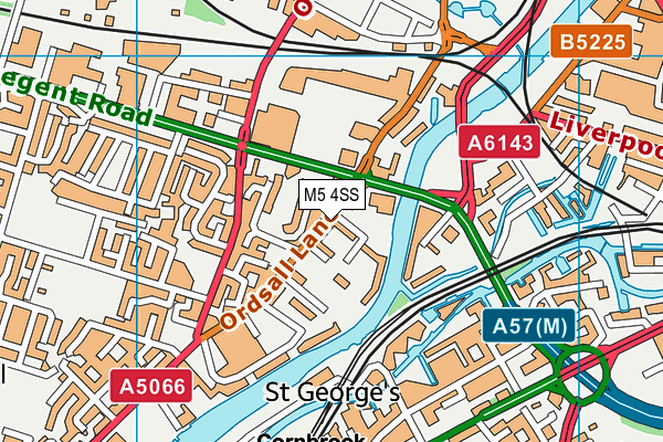 M5 4SS map - OS VectorMap District (Ordnance Survey)