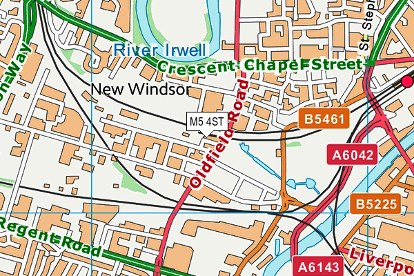 M5 4ST map - OS VectorMap District (Ordnance Survey)