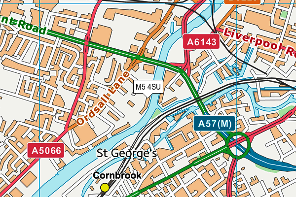 M5 4SU map - OS VectorMap District (Ordnance Survey)