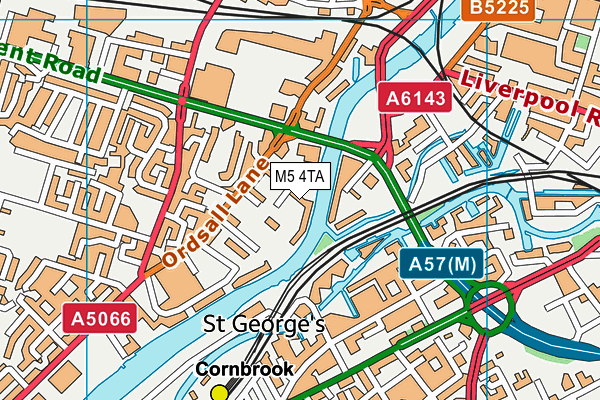 M5 4TA map - OS VectorMap District (Ordnance Survey)