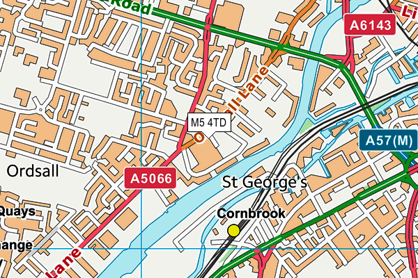 M5 4TD map - OS VectorMap District (Ordnance Survey)