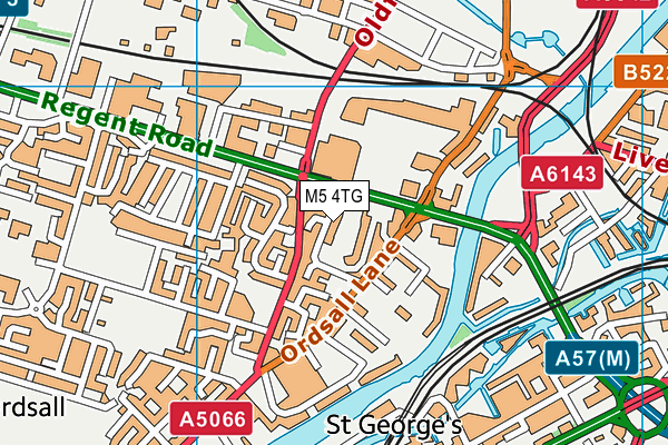 M5 4TG map - OS VectorMap District (Ordnance Survey)