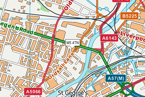 M5 4TN map - OS VectorMap District (Ordnance Survey)