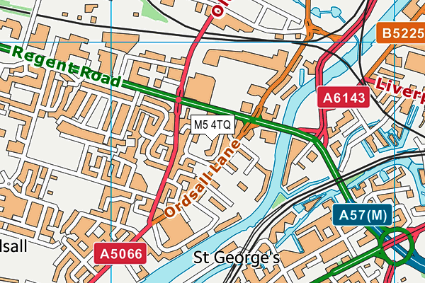 M5 4TQ map - OS VectorMap District (Ordnance Survey)