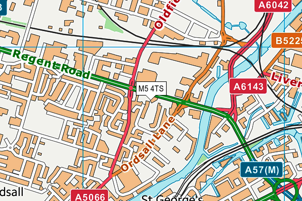 M5 4TS map - OS VectorMap District (Ordnance Survey)