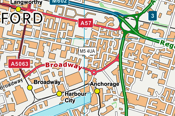 M5 4UA map - OS VectorMap District (Ordnance Survey)