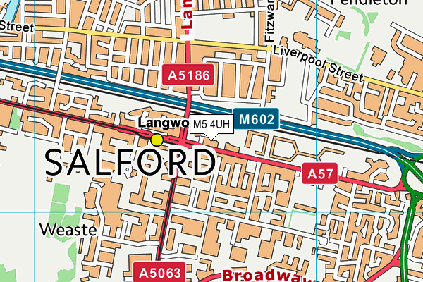 M5 4UH map - OS VectorMap District (Ordnance Survey)