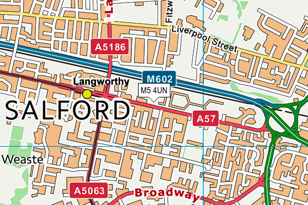 M5 4UN map - OS VectorMap District (Ordnance Survey)