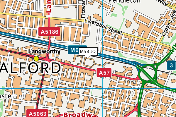 M5 4UQ map - OS VectorMap District (Ordnance Survey)