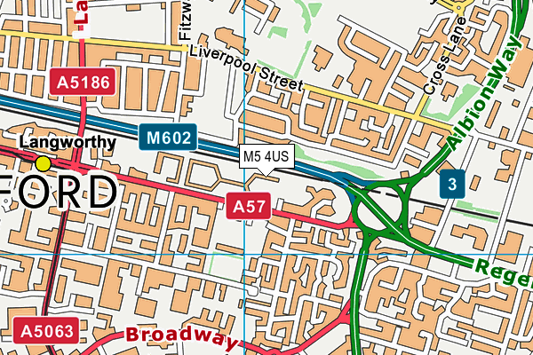 M5 4US map - OS VectorMap District (Ordnance Survey)