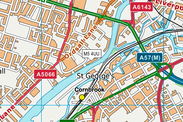 M5 4UU map - OS VectorMap District (Ordnance Survey)