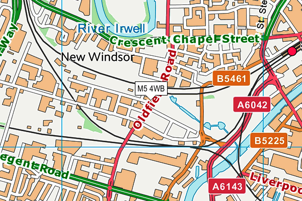 M5 4WB map - OS VectorMap District (Ordnance Survey)