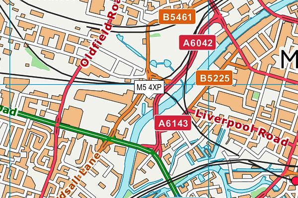 M5 4XP map - OS VectorMap District (Ordnance Survey)