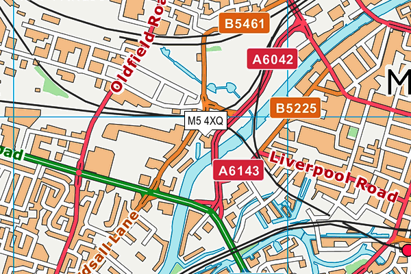 M5 4XQ map - OS VectorMap District (Ordnance Survey)