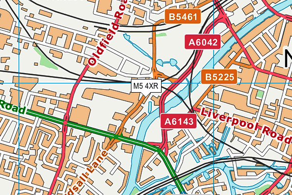 M5 4XR map - OS VectorMap District (Ordnance Survey)