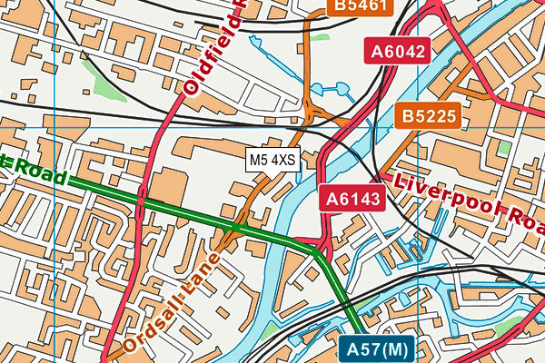 M5 4XS map - OS VectorMap District (Ordnance Survey)