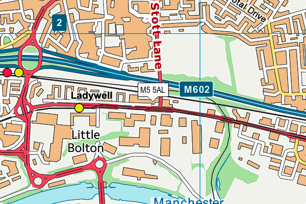 M5 5AL map - OS VectorMap District (Ordnance Survey)