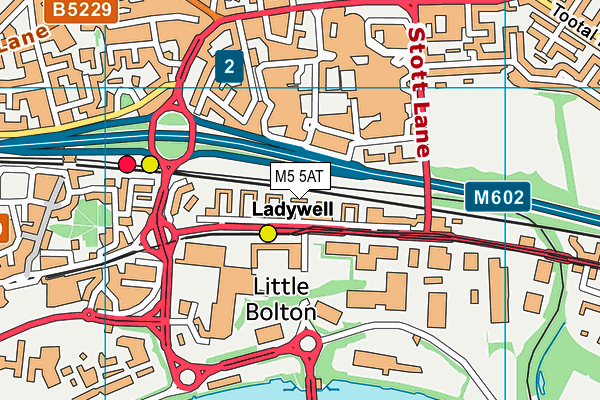 M5 5AT map - OS VectorMap District (Ordnance Survey)