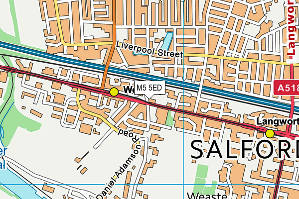 M5 5ED map - OS VectorMap District (Ordnance Survey)