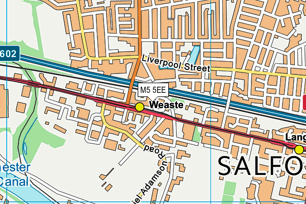 M5 5EE map - OS VectorMap District (Ordnance Survey)