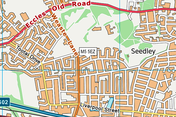 M5 5EZ map - OS VectorMap District (Ordnance Survey)