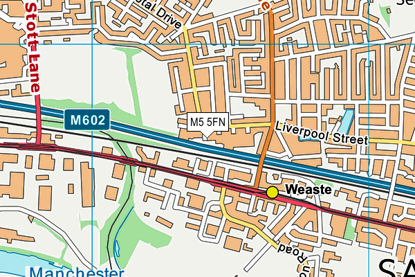 M5 5FN map - OS VectorMap District (Ordnance Survey)