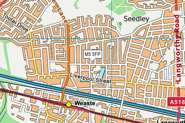 M5 5FP map - OS VectorMap District (Ordnance Survey)