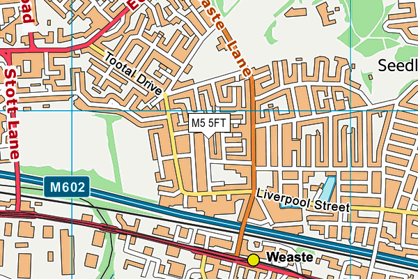 M5 5FT map - OS VectorMap District (Ordnance Survey)