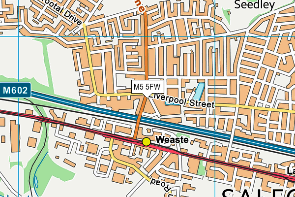 M5 5FW map - OS VectorMap District (Ordnance Survey)