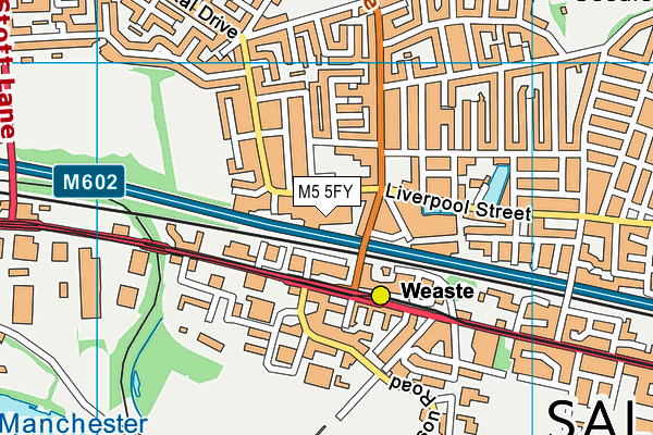 M5 5FY map - OS VectorMap District (Ordnance Survey)