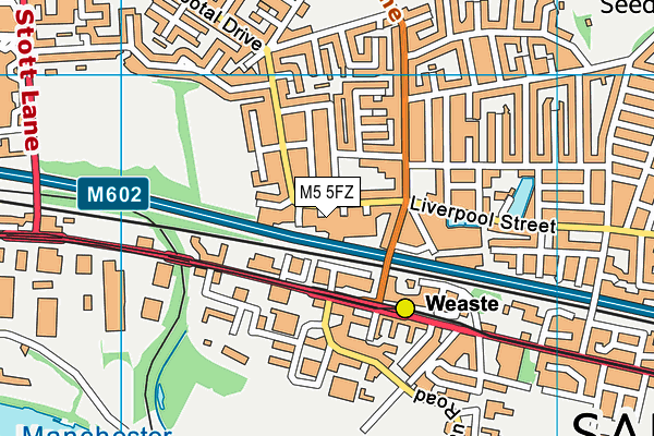 M5 5FZ map - OS VectorMap District (Ordnance Survey)