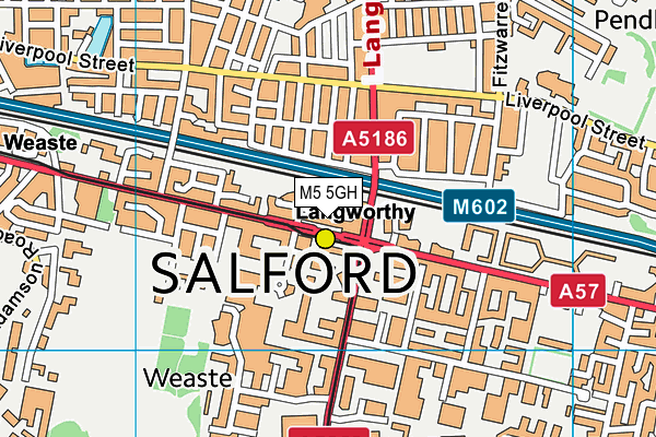 M5 5GH map - OS VectorMap District (Ordnance Survey)