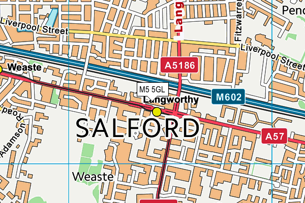 M5 5GL map - OS VectorMap District (Ordnance Survey)