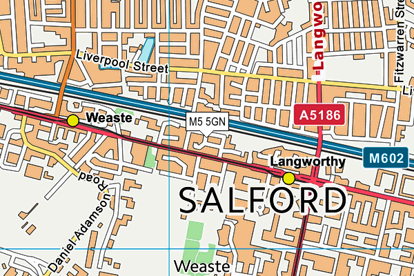 M5 5GN map - OS VectorMap District (Ordnance Survey)