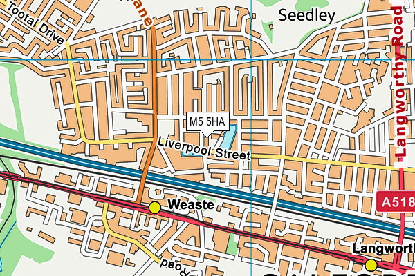 M5 5HA map - OS VectorMap District (Ordnance Survey)