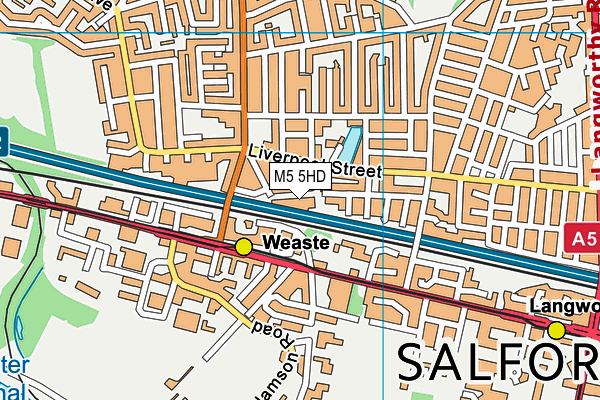 M5 5HD map - OS VectorMap District (Ordnance Survey)