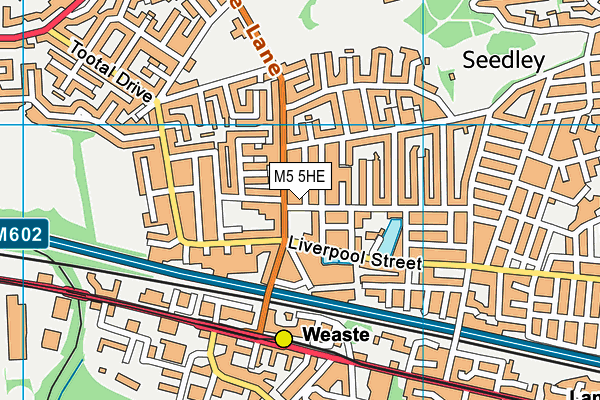 M5 5HE map - OS VectorMap District (Ordnance Survey)