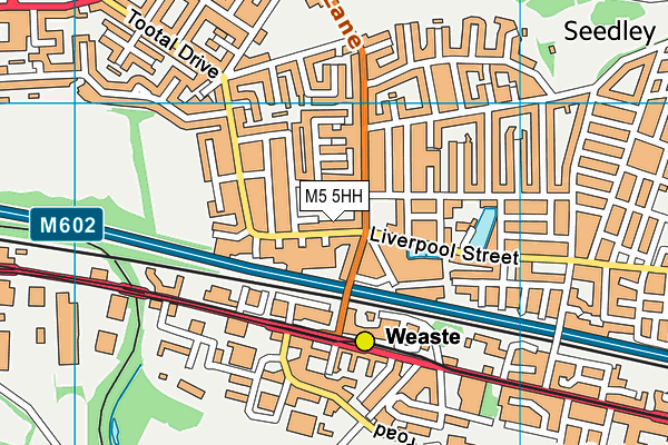 M5 5HH map - OS VectorMap District (Ordnance Survey)