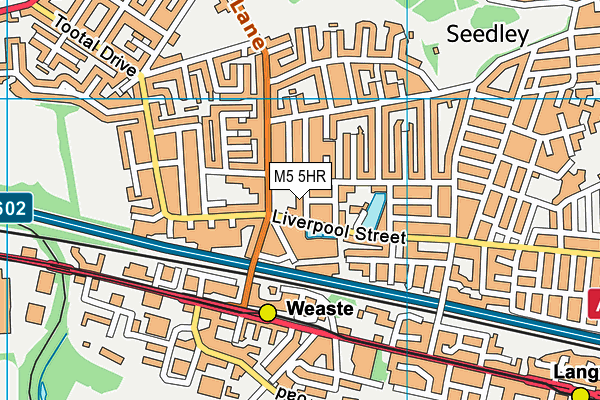 M5 5HR map - OS VectorMap District (Ordnance Survey)