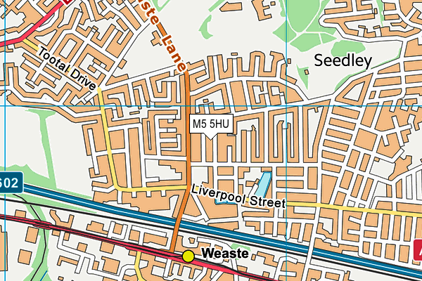 M5 5HU map - OS VectorMap District (Ordnance Survey)