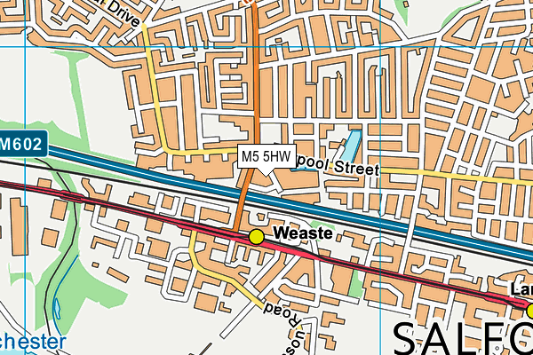 M5 5HW map - OS VectorMap District (Ordnance Survey)