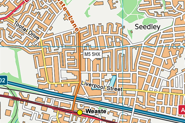 M5 5HX map - OS VectorMap District (Ordnance Survey)