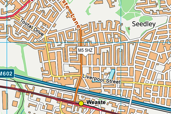 M5 5HZ map - OS VectorMap District (Ordnance Survey)