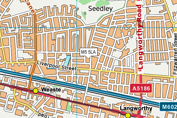 M5 5LA map - OS VectorMap District (Ordnance Survey)