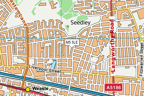 M5 5LE map - OS VectorMap District (Ordnance Survey)