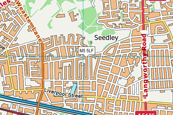 M5 5LF map - OS VectorMap District (Ordnance Survey)