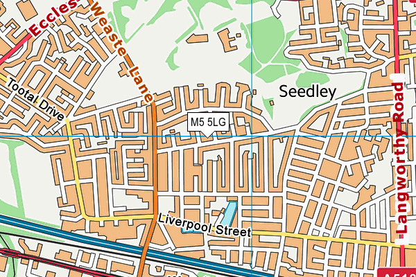 M5 5LG map - OS VectorMap District (Ordnance Survey)