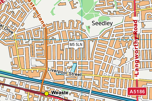 M5 5LN map - OS VectorMap District (Ordnance Survey)